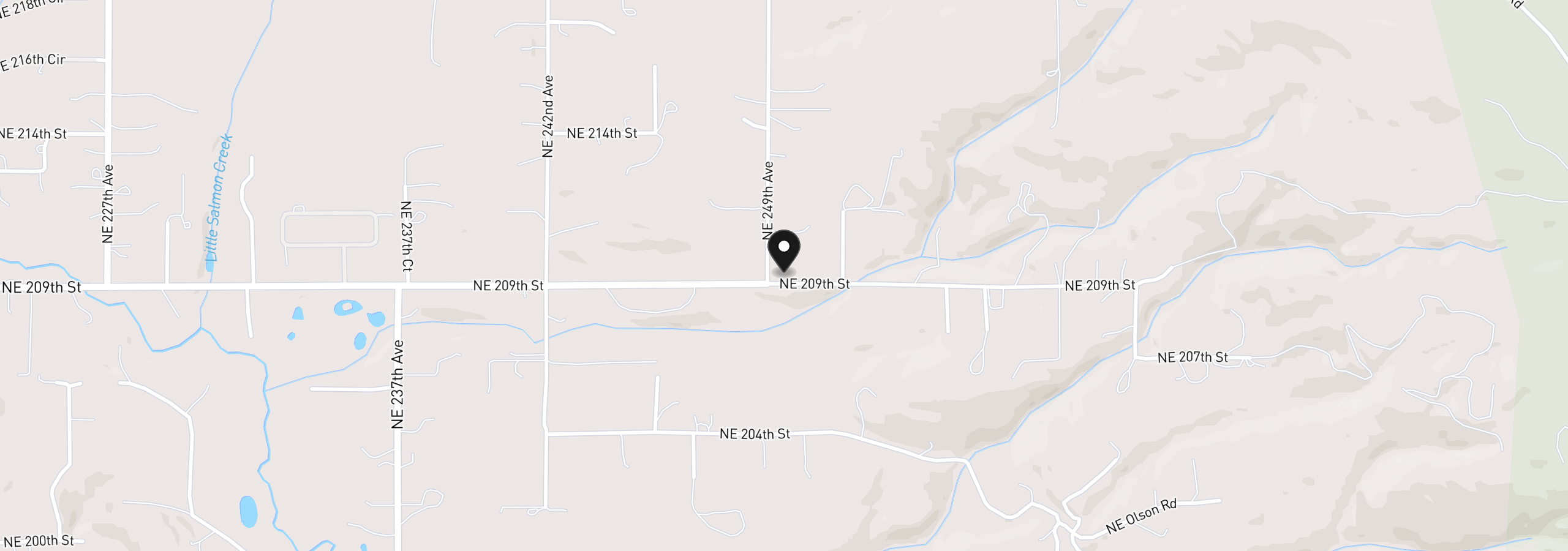 Map showing the location of 20905 NE 249th Ave, Battle Ground, Wa 98604