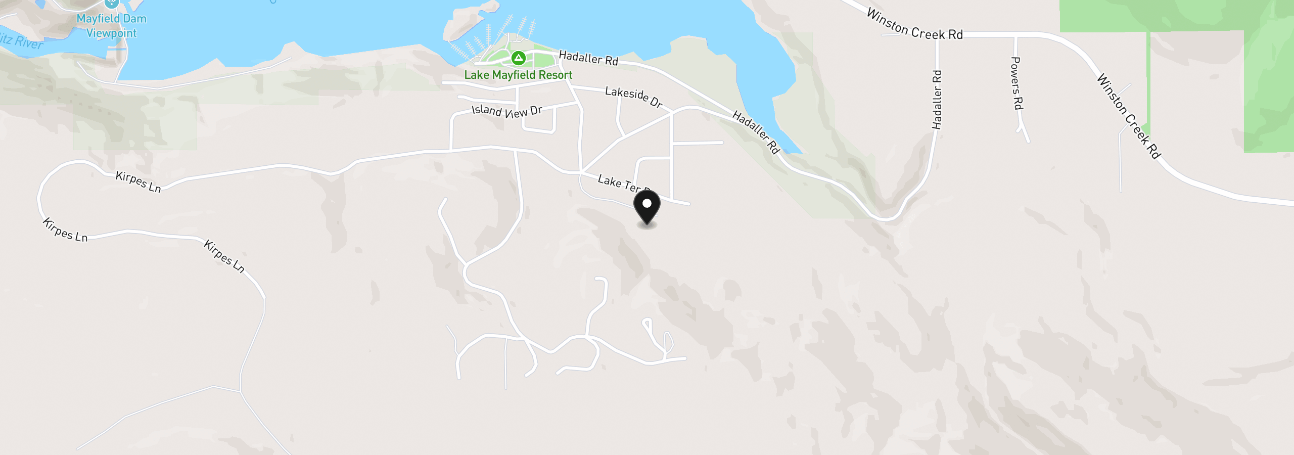Map showing the location of 0 Lakeview Dr, Mossyrock, Wa 98564