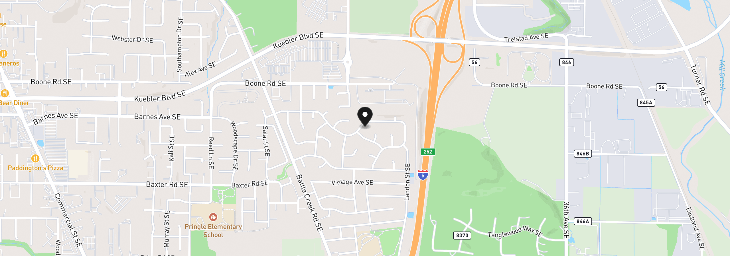 Map showing the location of 2770 Foxhaven Dr SE, Salem, OR 97306