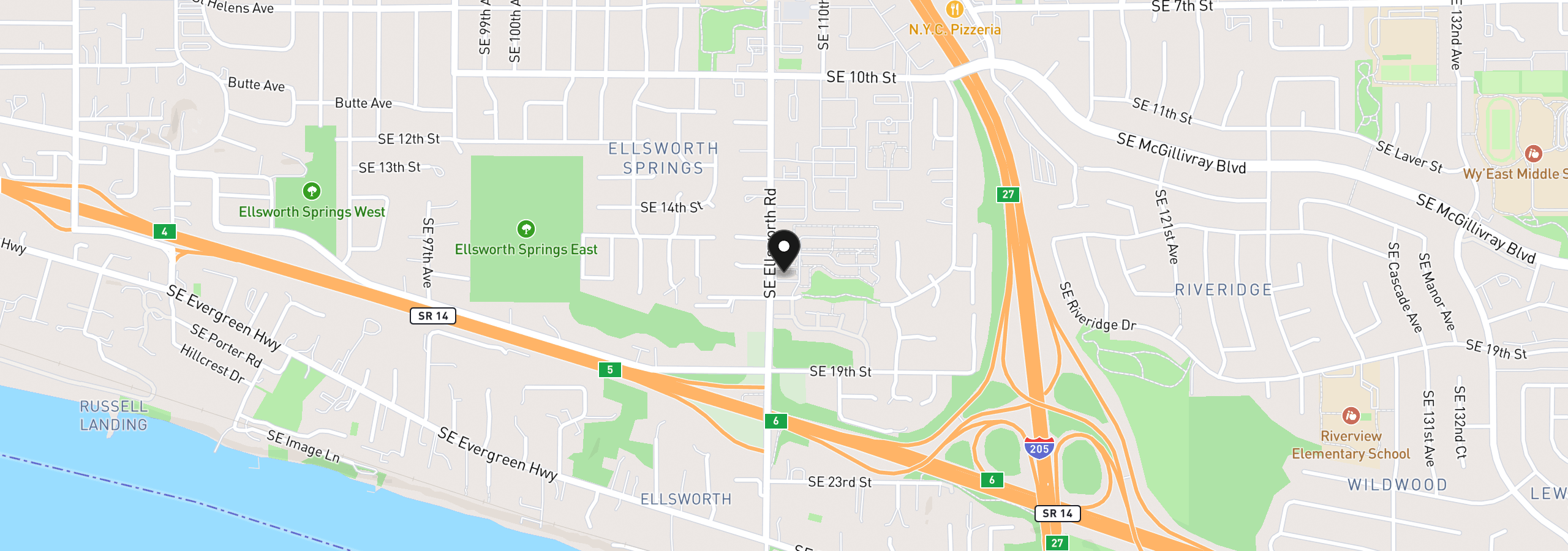 Map showing the location of 10800 SE 17th Cir B13, Vancouver, Wa 98664