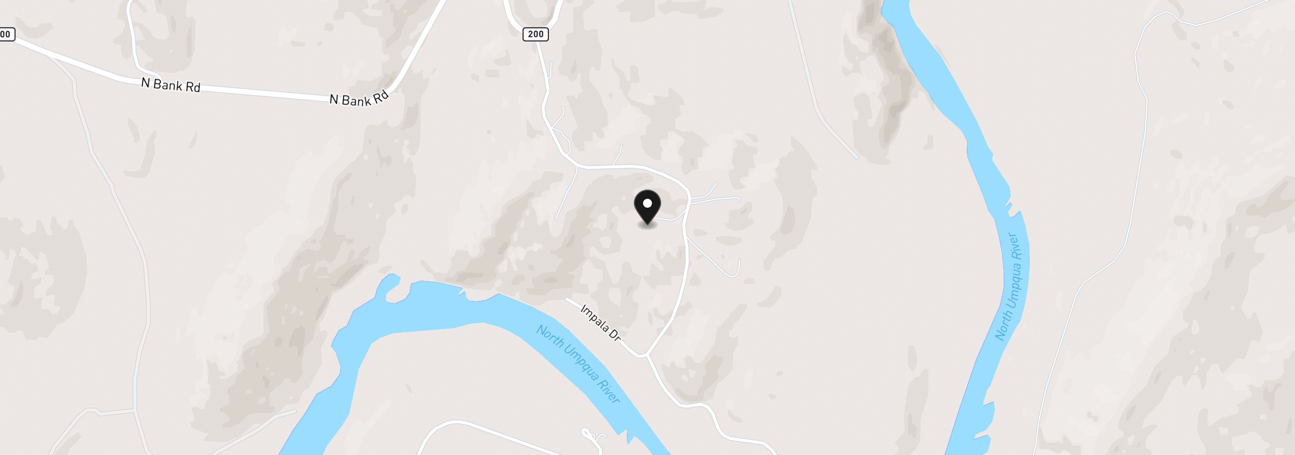 Map showing the location of 711 Sable Dr, Roseburg, OR 97470