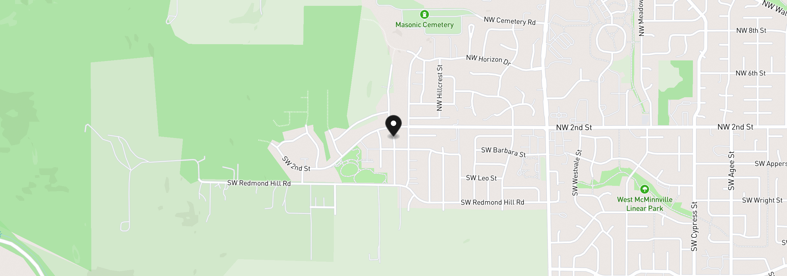 Map showing the location of 488 NW Valleys Edge St, McMinnville, OR 97128