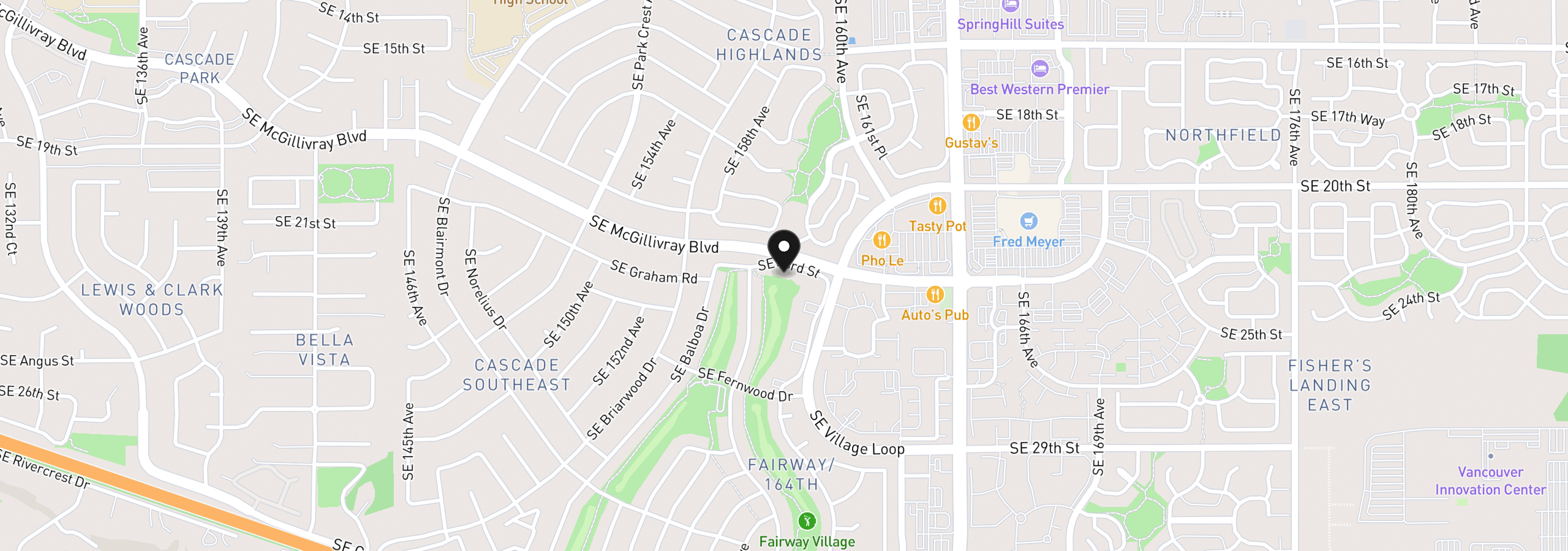 Map showing the location of 15719 SE 23rd St 116, Vancouver, Wa 98683