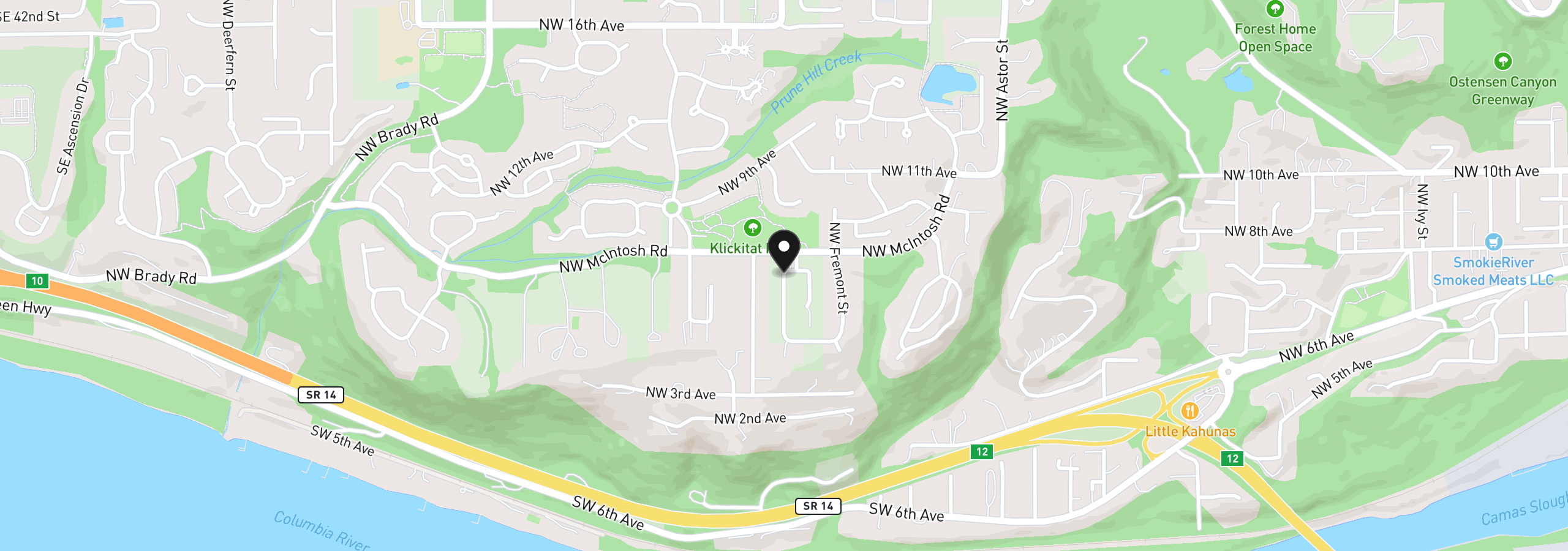 Map showing the location of 693 NW Halifax St Lot 9, Camas, Wa 98607