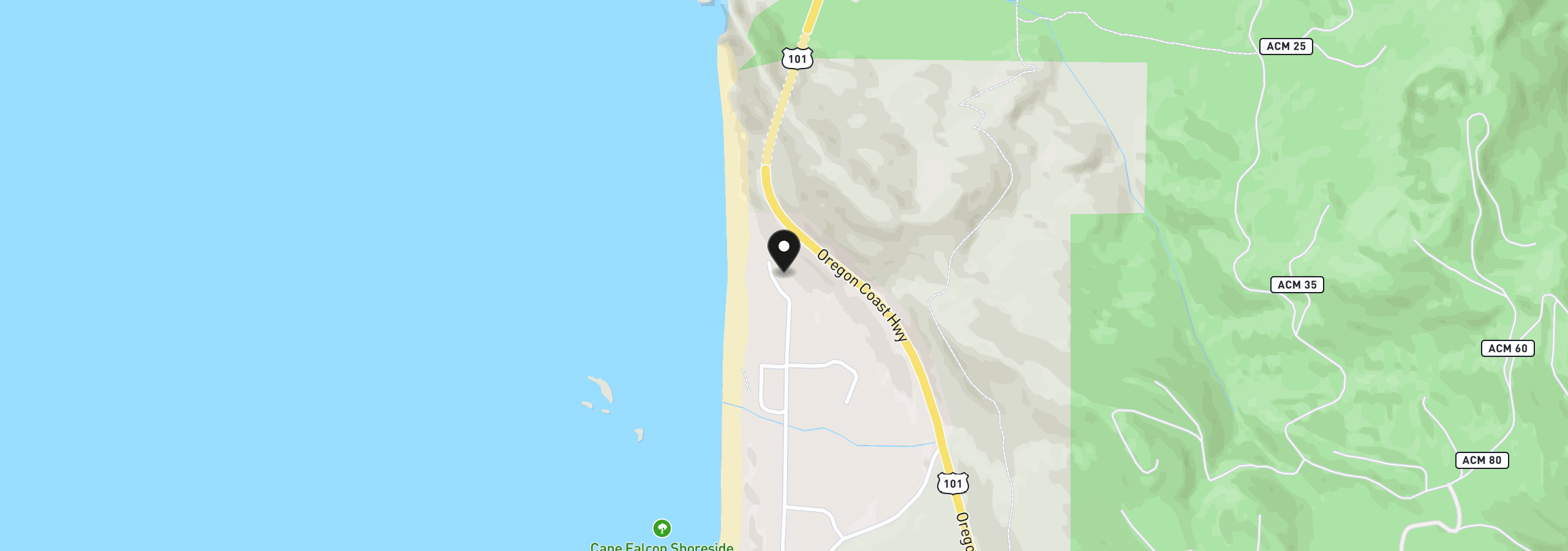 Map showing the location of 79519 Ray Brown Rd, Arch Cape, OR 97102