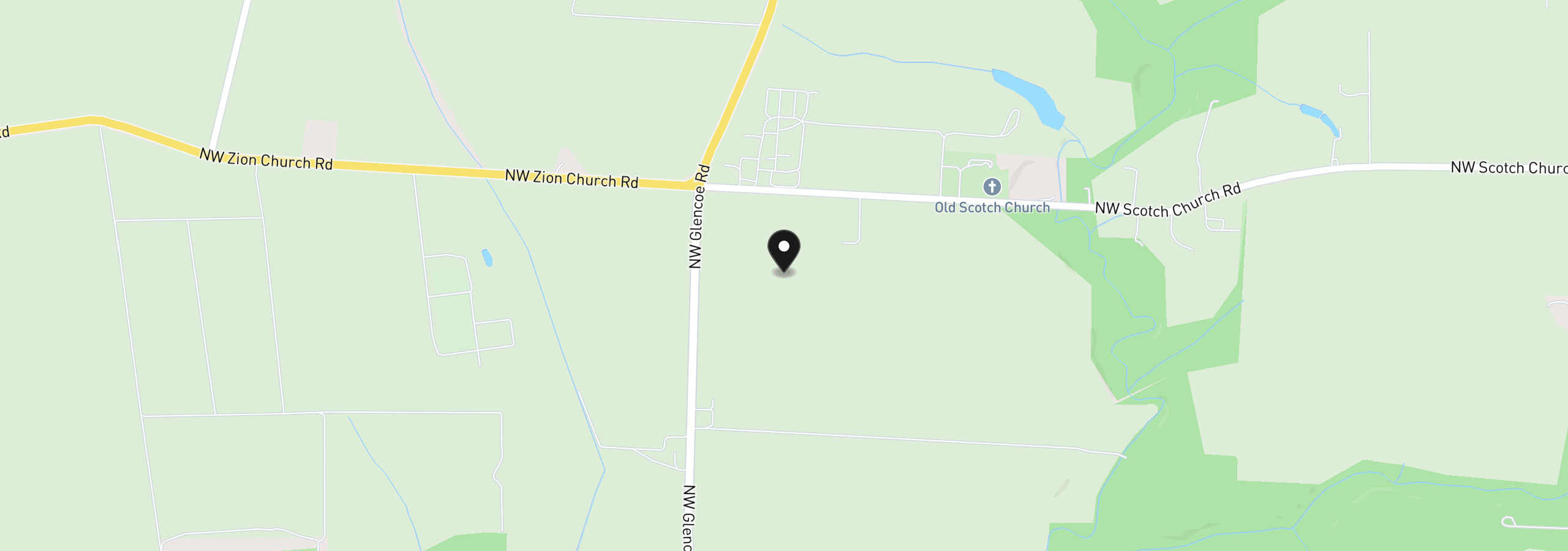 Map showing the location of NW Scotch Church Rd, Hillsboro, OR 97124