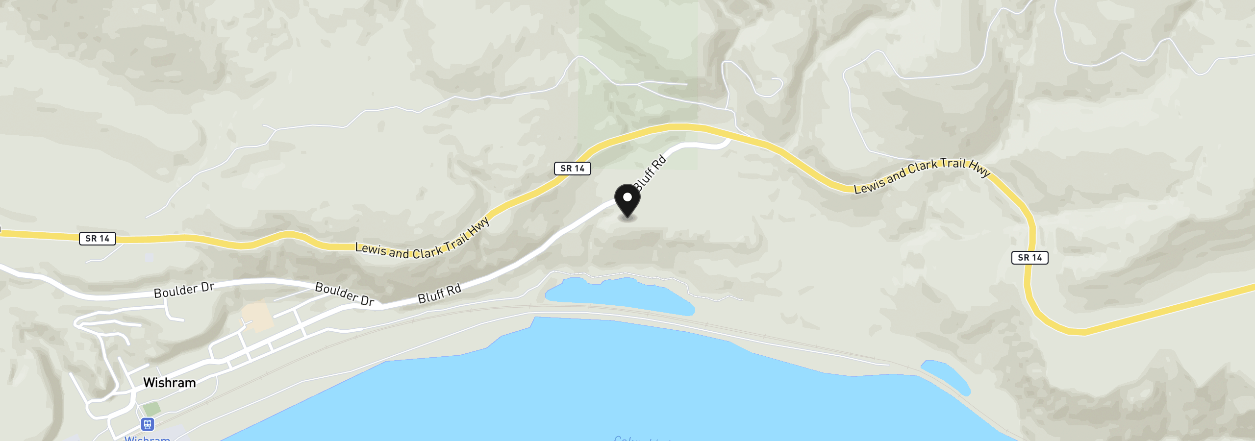 Map showing the location of 3 Wishram Rd, Wishram, Wa 98673