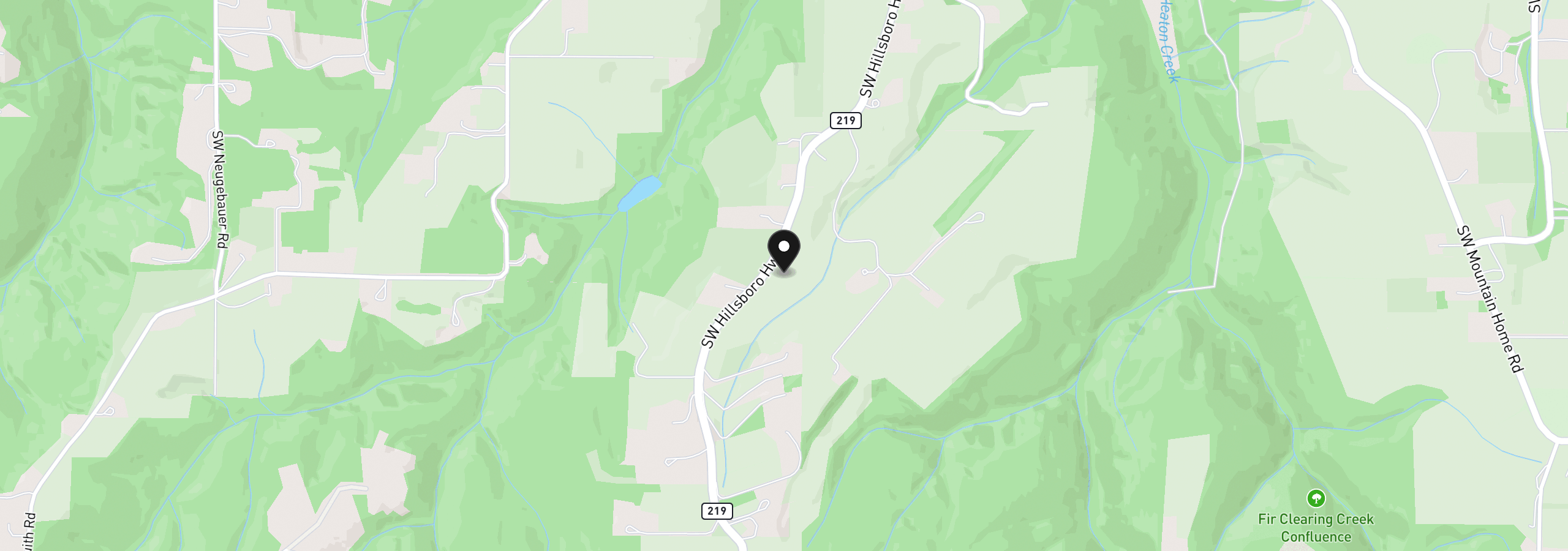 Map showing the location of 0 SW Hillsboro Hwy, Newberg, OR 97132