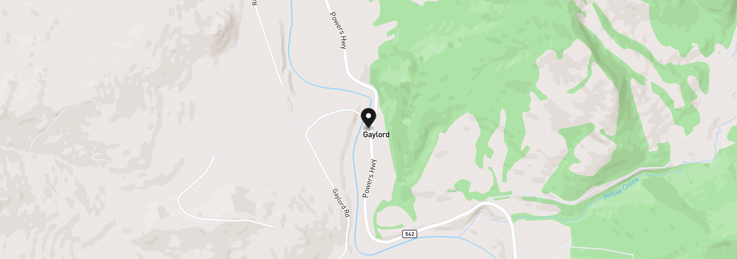 Map showing the location of 46760 Highway 242, Myrtle Point, OR 97458