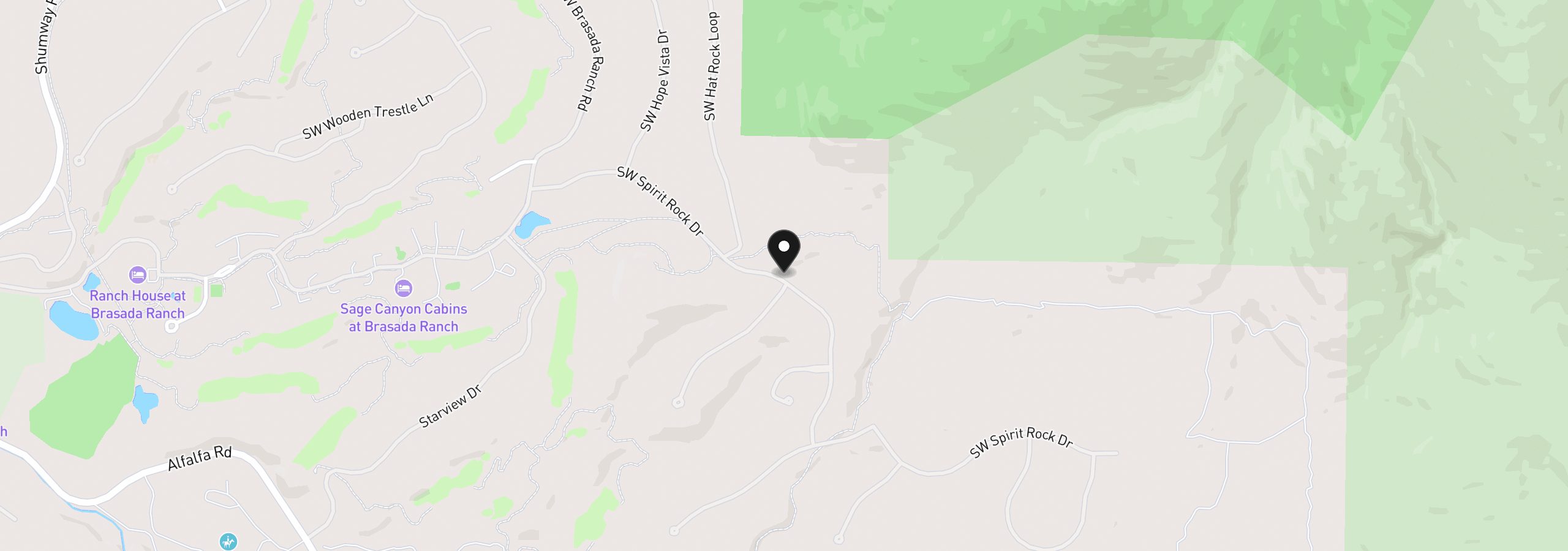Map showing the location of 14255 SW Spirit Rock Dr 693, Powell Butte, OR 97753