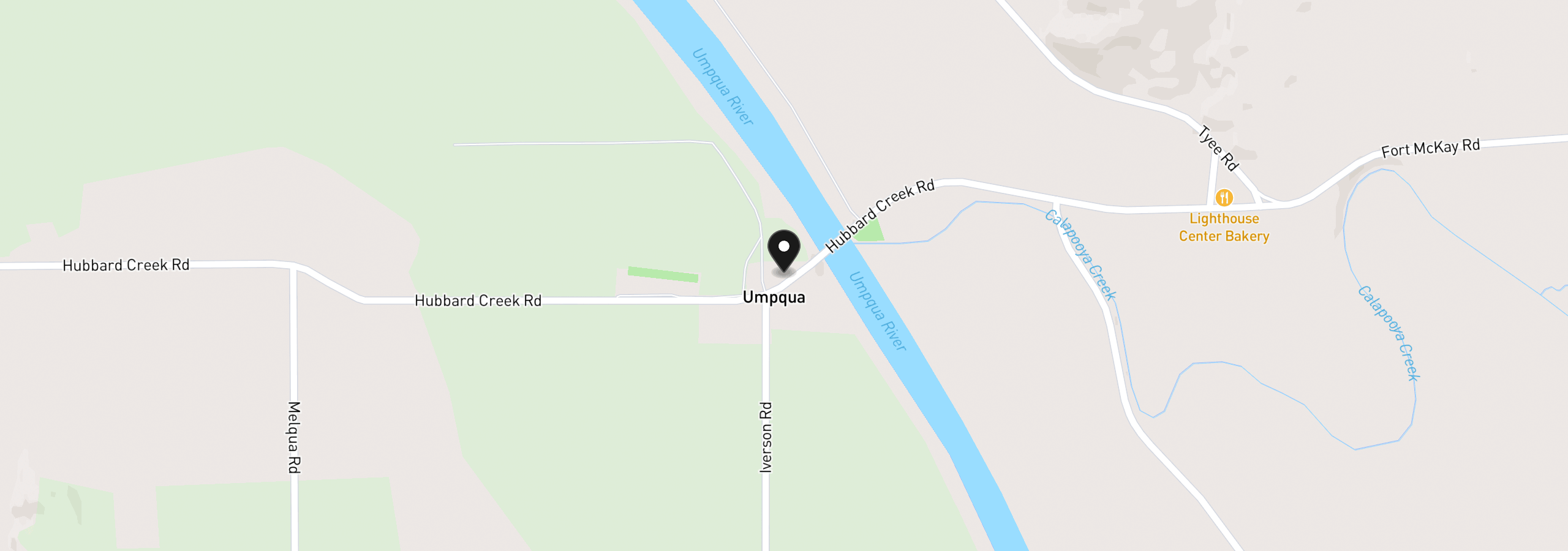 Map showing the location of 687 Hubbard Creek Rd, Umpqua, OR 97486