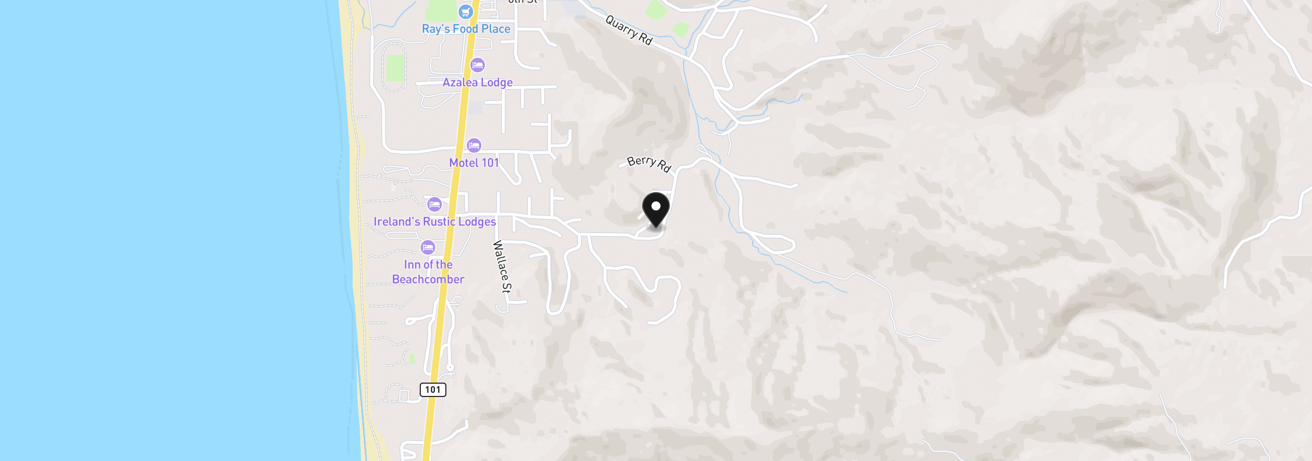 Map showing the location of 94355 Eleventh St, Gold Beach, OR 97444