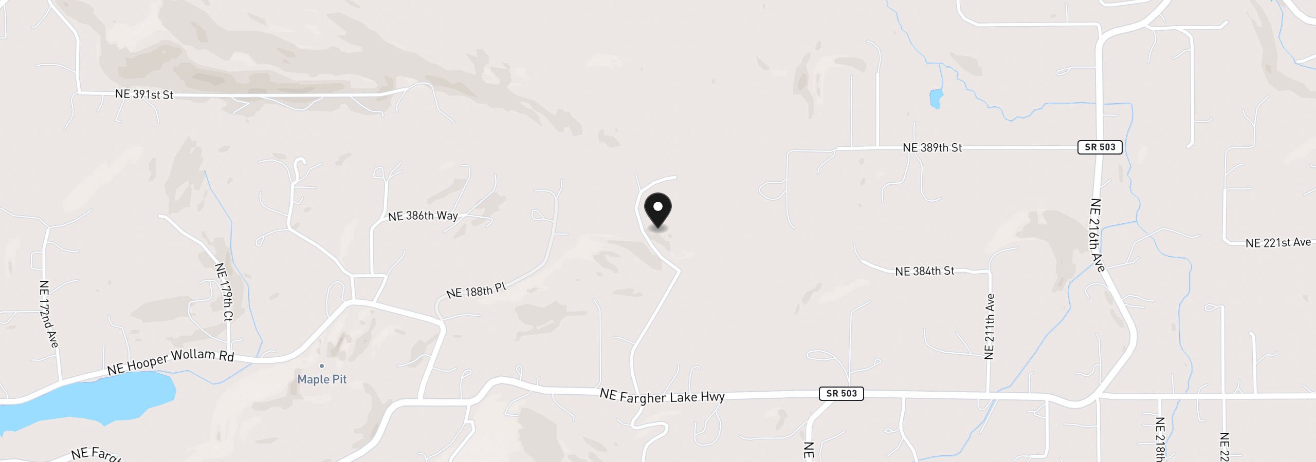 Map showing the location of NE 197th Ct, Amboy, Wa 98601