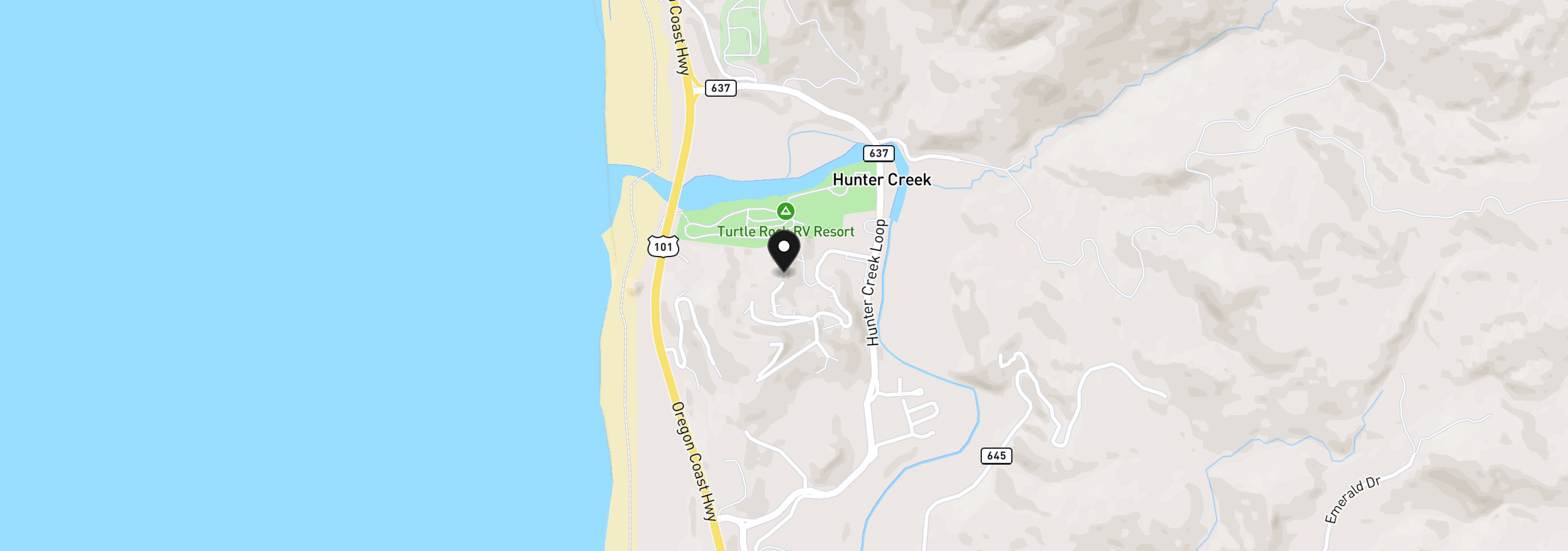 Map showing the location of 28693 Nautical Way, Gold Beach, OR 97444