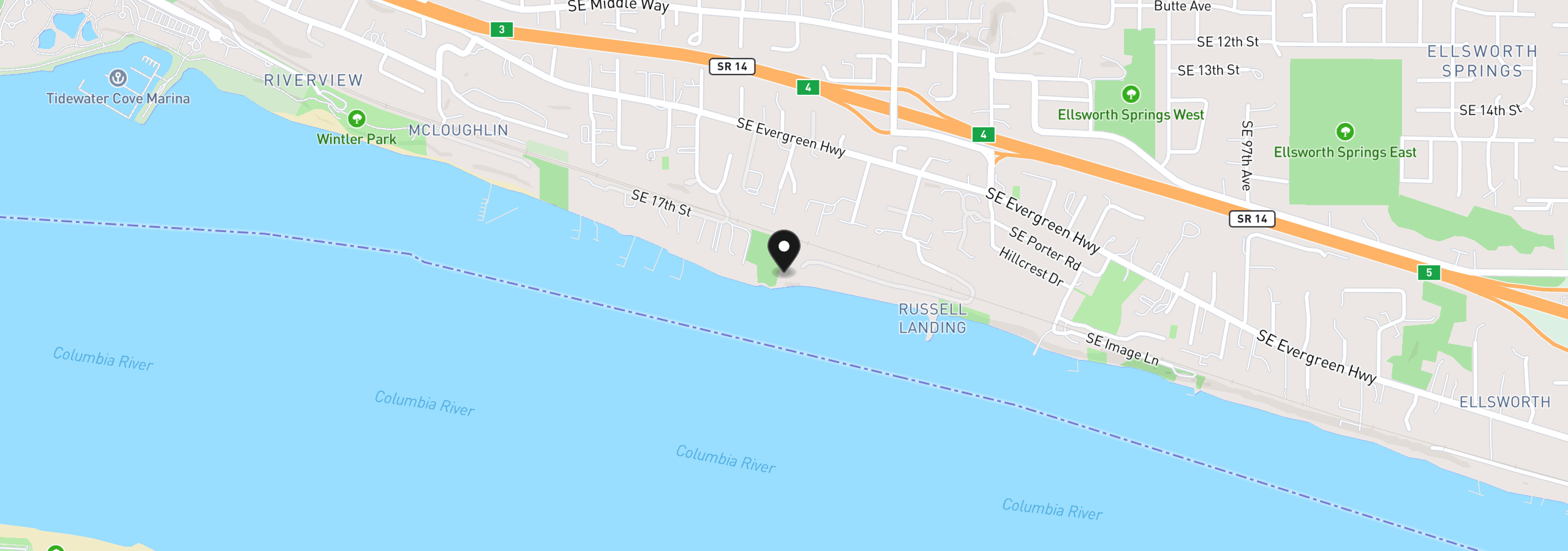 Map showing the location of 8119 SE Lieser Point Dr, Vancouver, Wa 98664