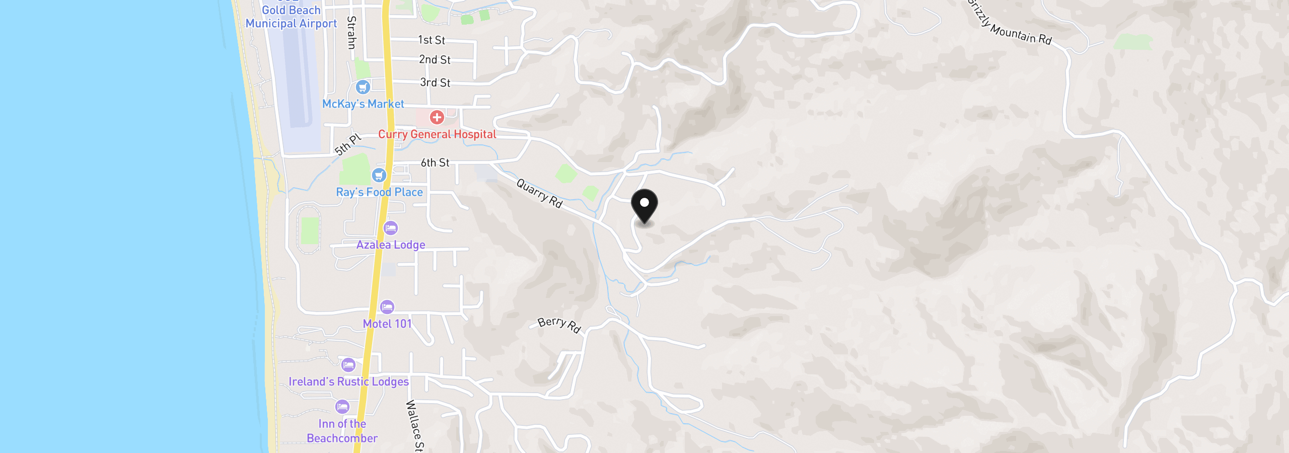 Map showing the location of 0 Daisy Ln (R20889) 6200, Gold Beach, OR 97444