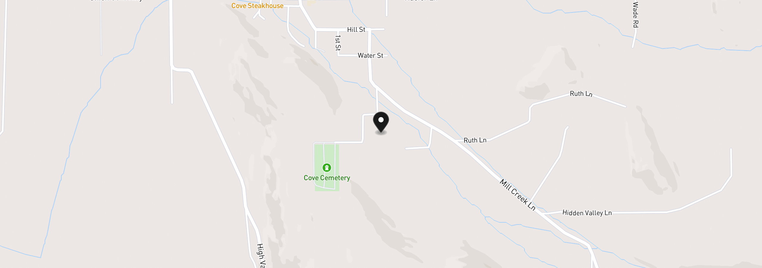 Map showing the location of 0 Rose Ridge Rd 1, Cove, OR 97824