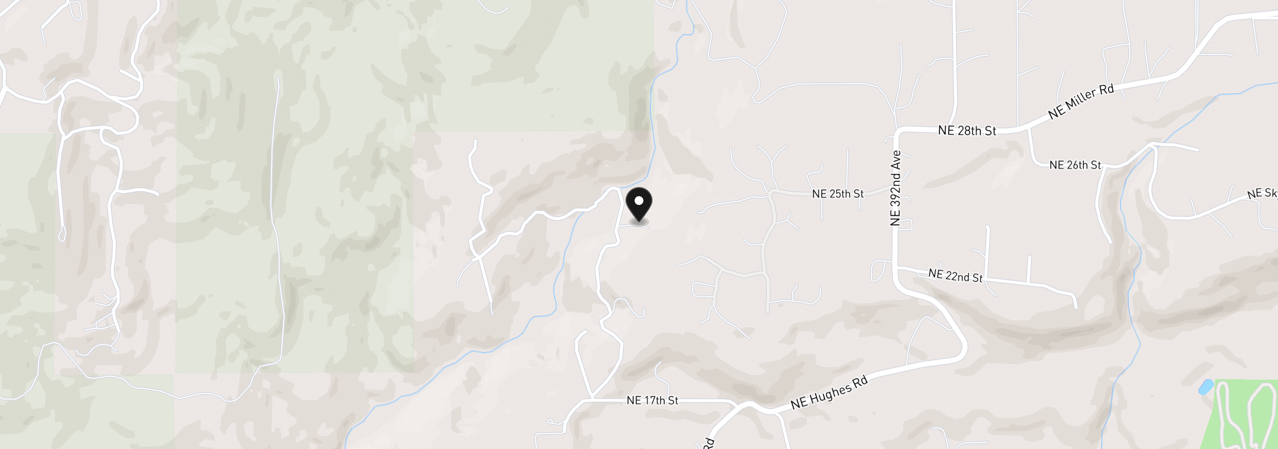 Map showing the location of 2329 NE 380th Ave, Washougal, Wa 98671