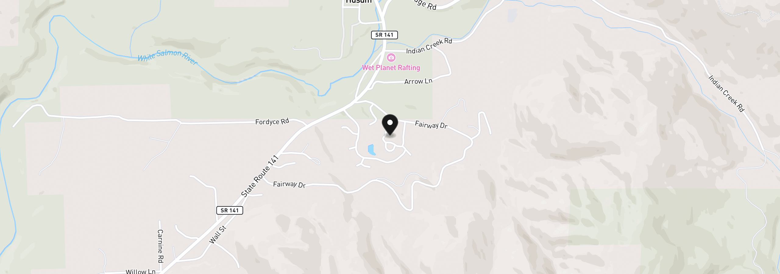 Map showing the location of Lot 24 Husum Greens, White Salmon, Wa 98672