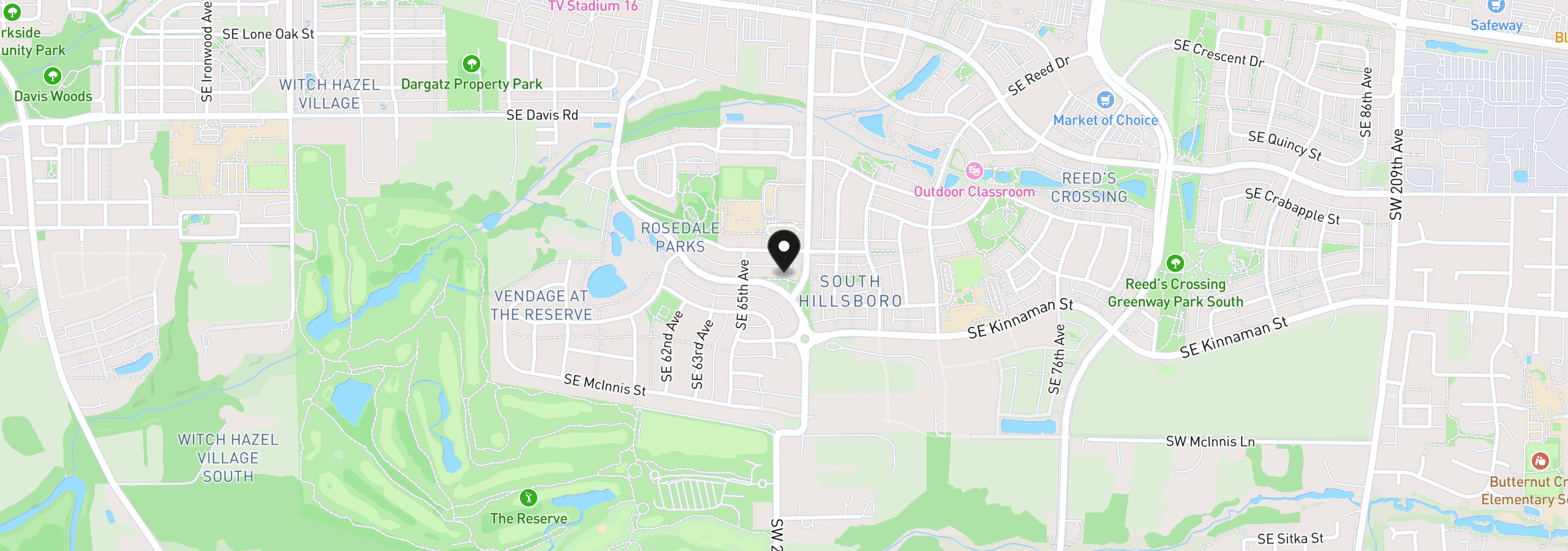 Map showing the location of 4268 SE Century Blvd, Hillsboro, OR 97123