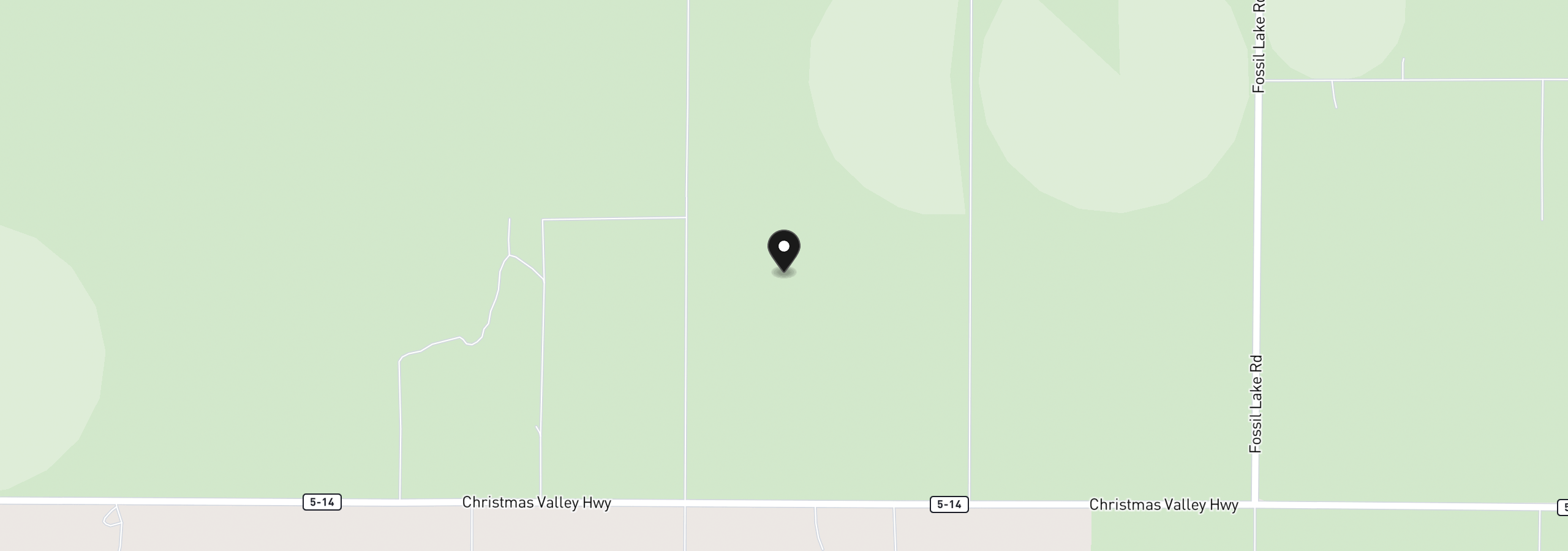 Map showing the location of off Christmas Valley Hwy 700-701, Christmas Valley, OR 97641