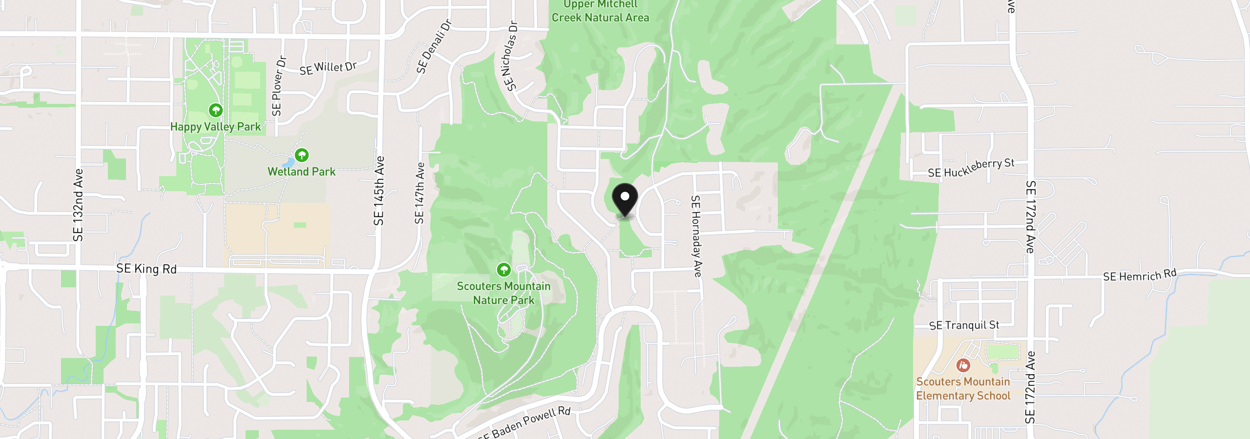 Map showing the location of 10271 SE Hornaday Ave 383, Happy Valley, OR 97086