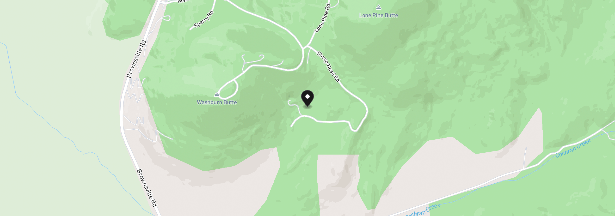 Map showing the location of 0 Sheep Head Rd, Brownsville, OR 97327