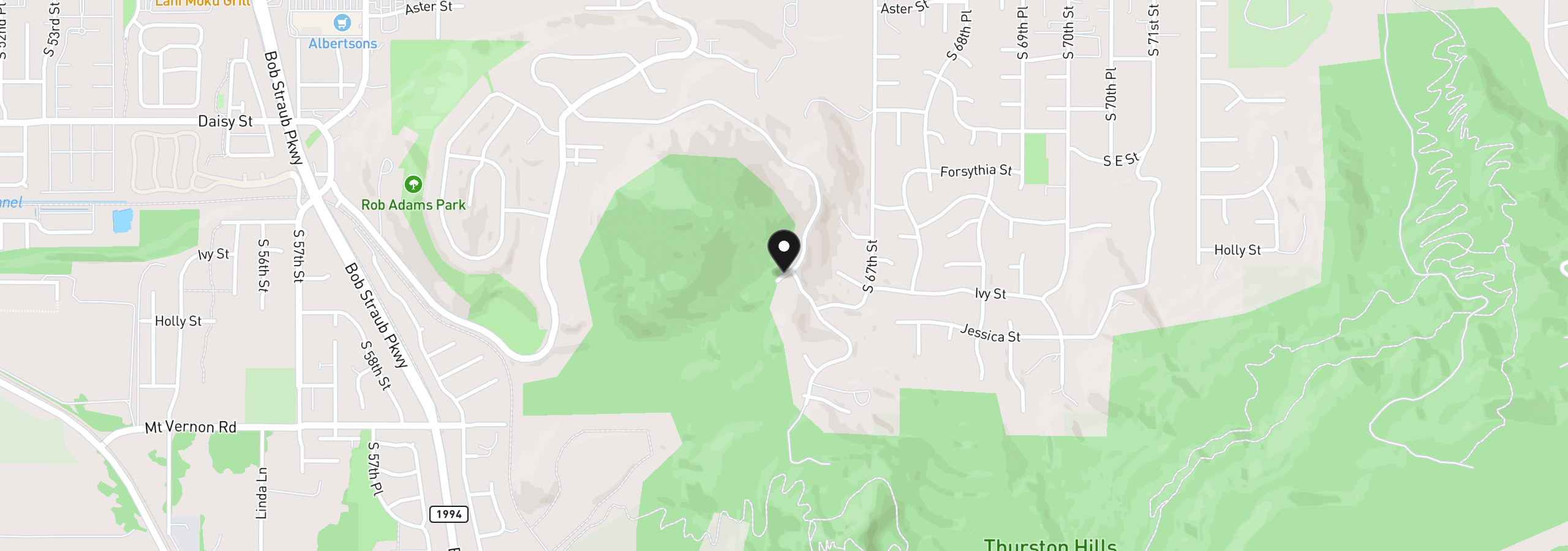 Map showing the location of Forest Ridge, Springfield, OR 97478