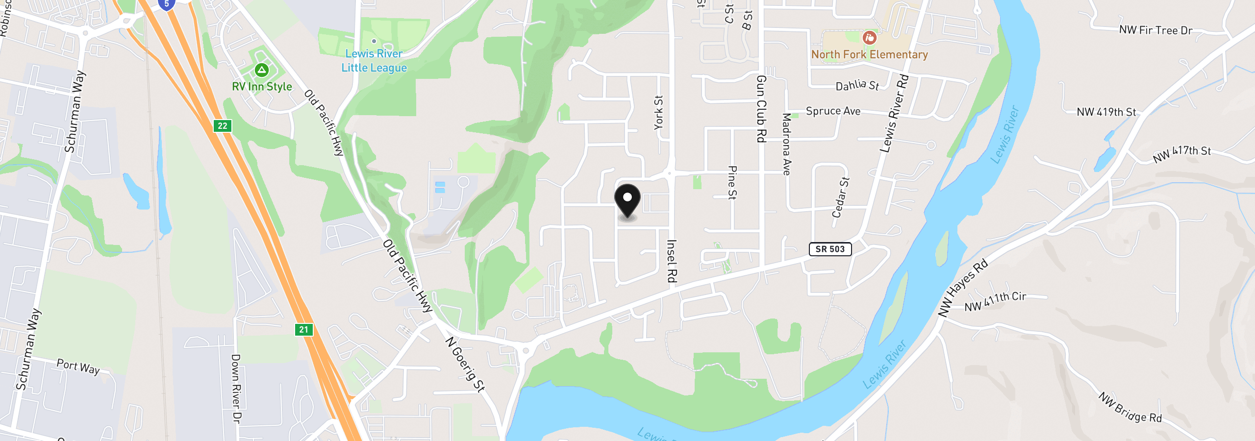 Map showing the location of 1835 Heartwood Dr, Woodland, Wa 98674