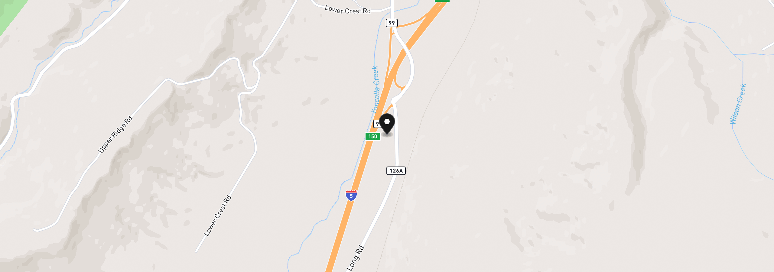Map showing the location of 2344 John Long Rd, Oakland, OR 97462