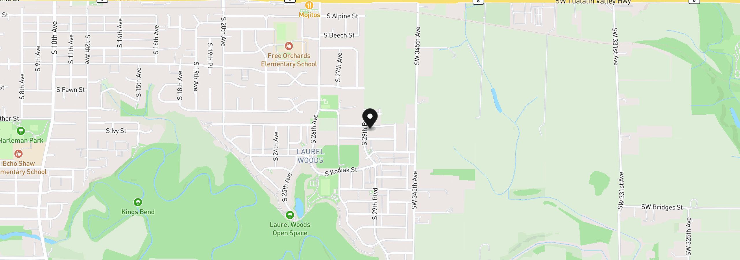 Map showing the location of 2907 S Heather St, Cornelius, OR 97113