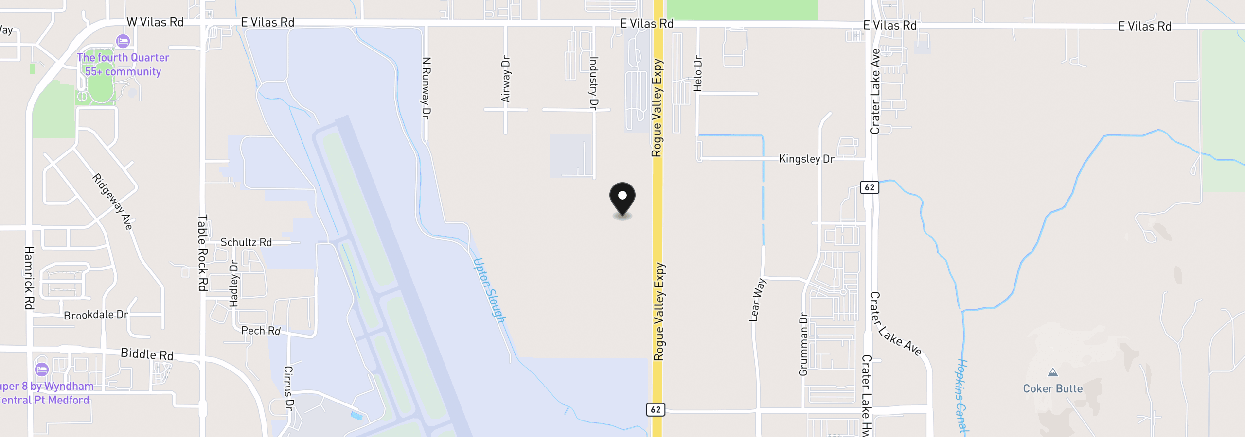 Map showing the location of 4676 Industry Dr, Medford, OR 97504