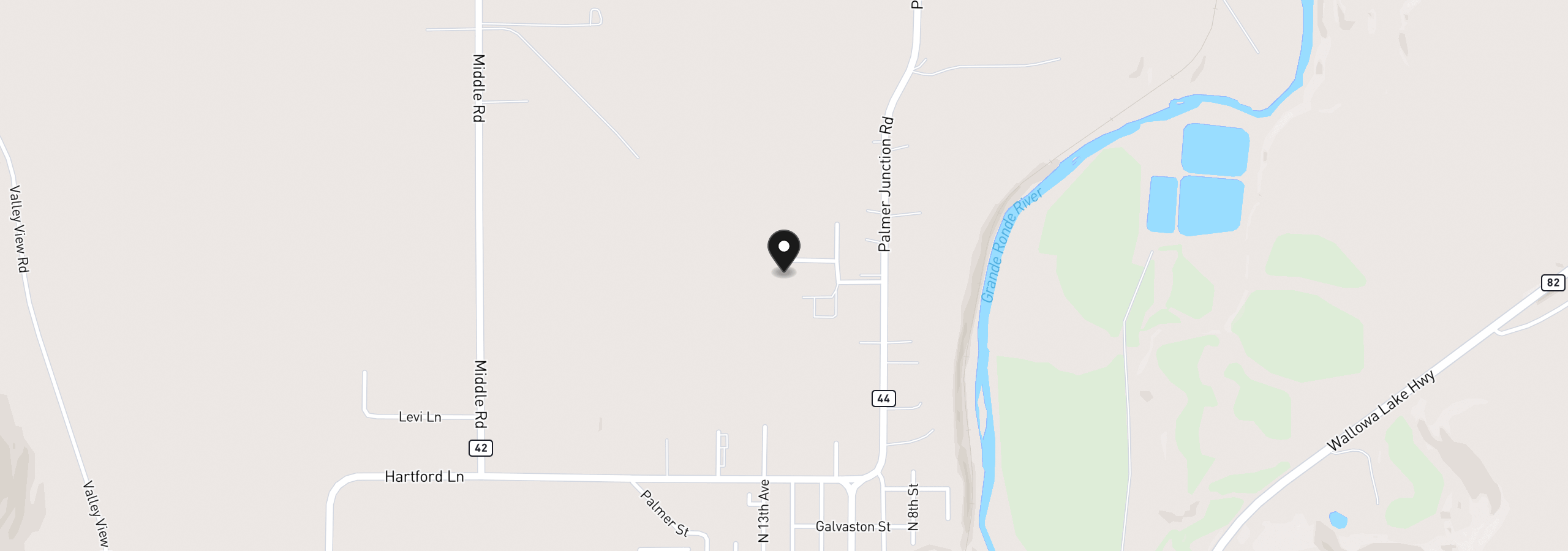 Map showing the location of 62836 Ernest Rd, Elgin, OR 97827