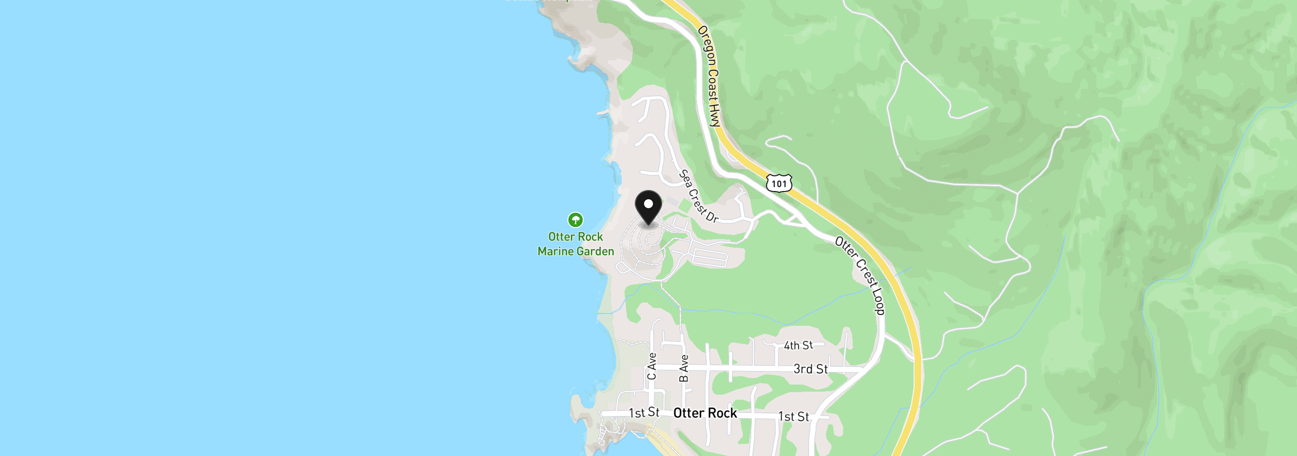 Map showing the location of 301 Otter Crest Dr 430-431, Otter Rock, OR 97369
