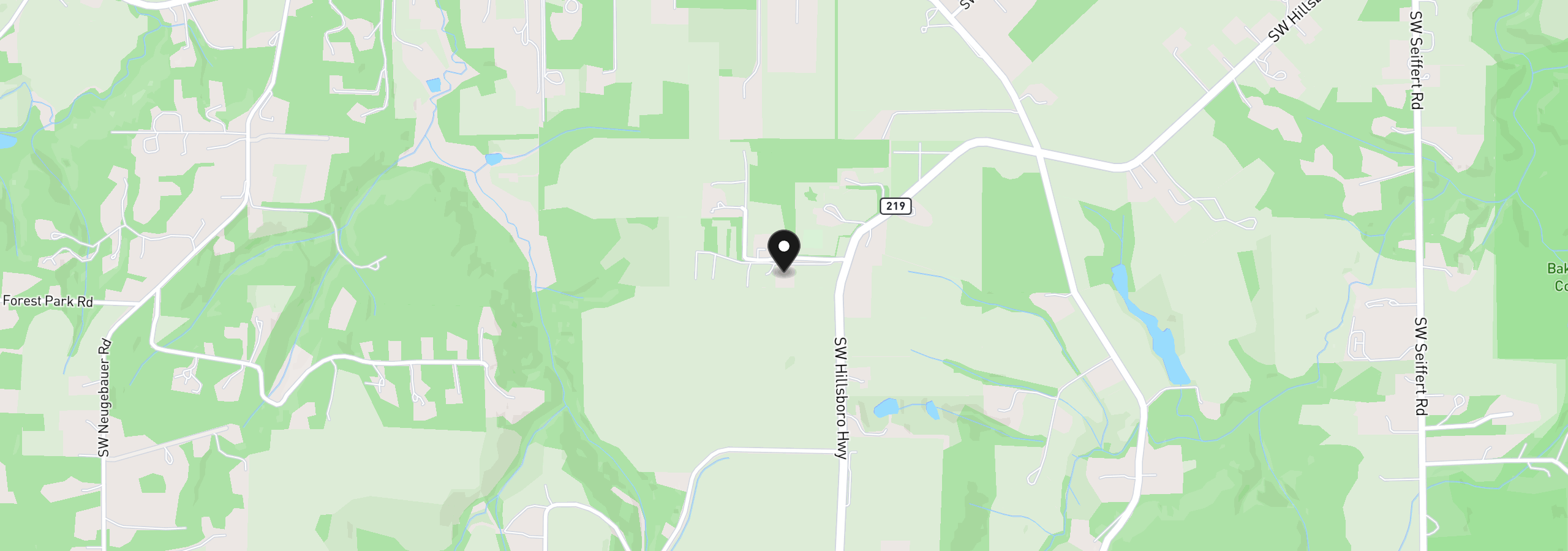 Map showing the location of 17945 SW Hillsboro Hwy, Hillsboro, OR 97123