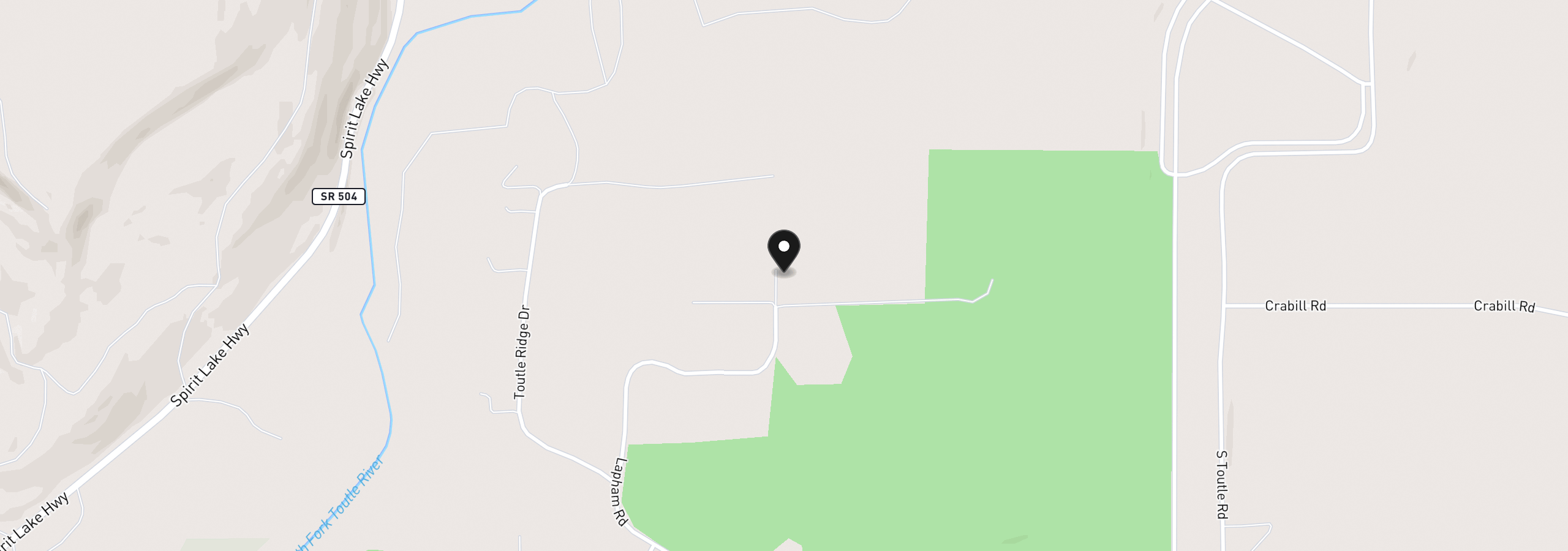 Map showing the location of 152 Mask Lane Rd, Toutle, Wa 98649
