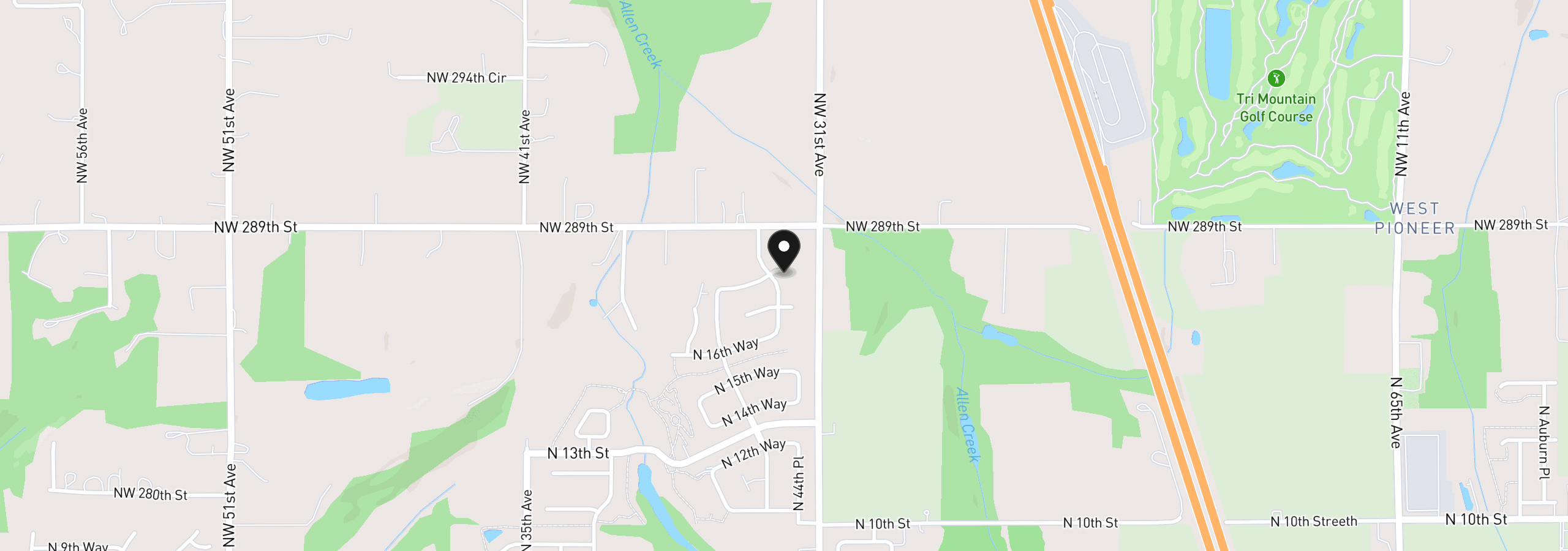 Map showing the location of 4211 N 15th Way, Ridgefield, Wa 98642
