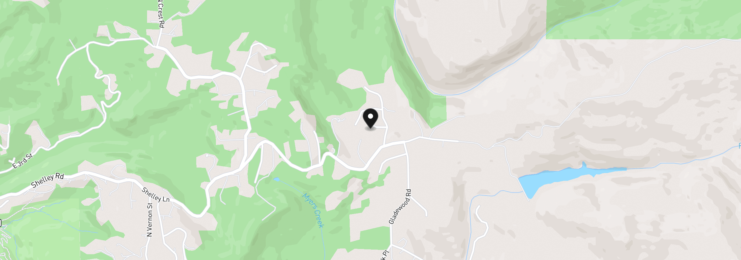 Map showing the location of 94794 Vista Ln, Coquille, OR 97423