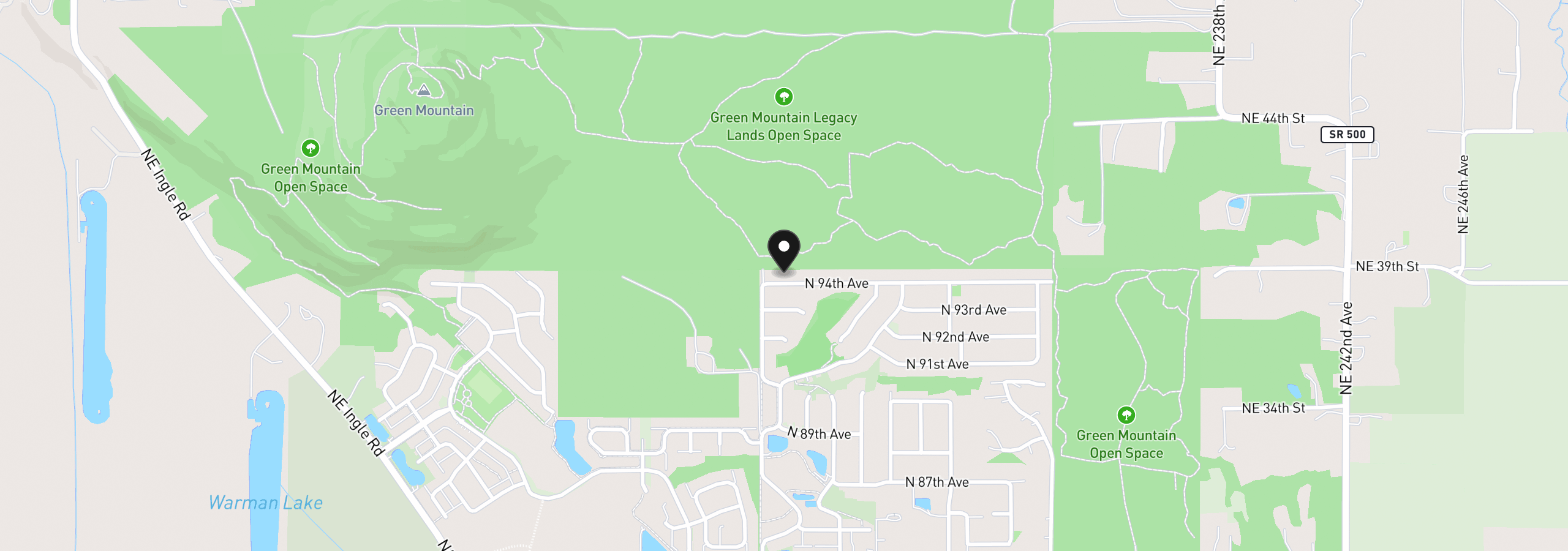 Map showing the location of 6037 N 94th Ave Lt 337, Camas, Wa 98607