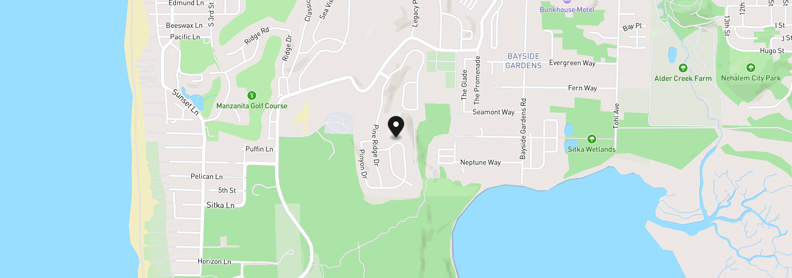 Map showing the location of 137 Lodgepole Dr 137, Manzanita, OR 97130