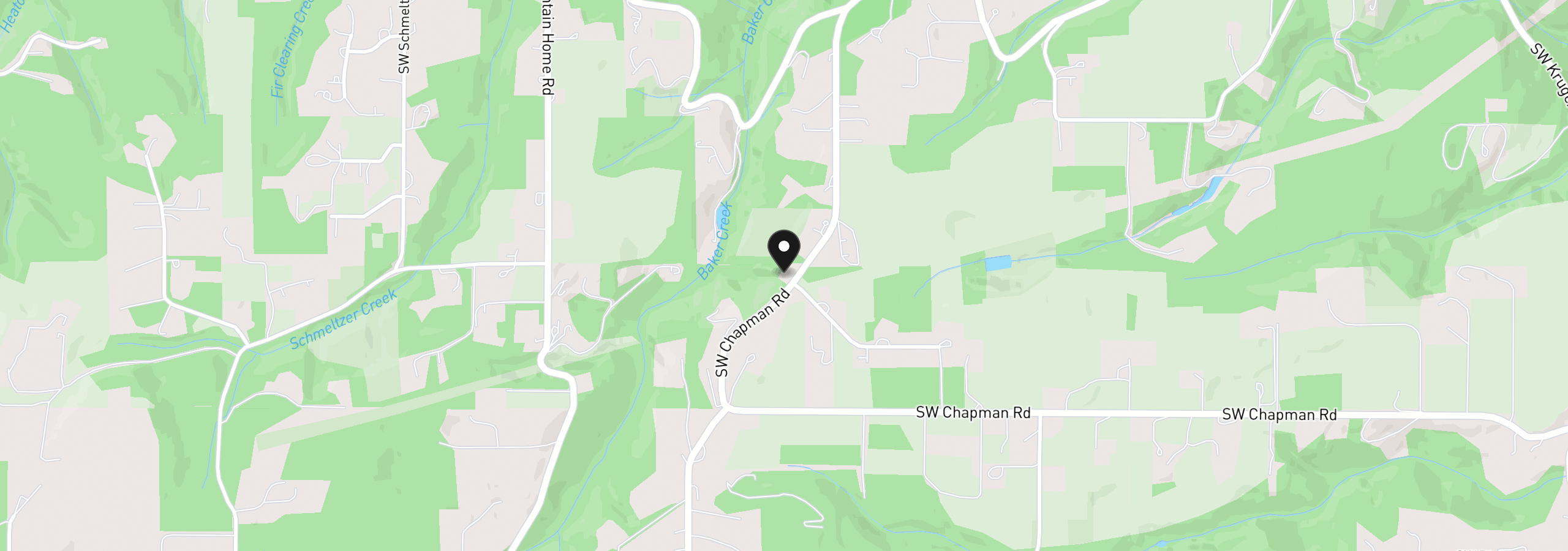 Map showing the location of 22560 SW Chapman Rd, Sherwood, OR 97140