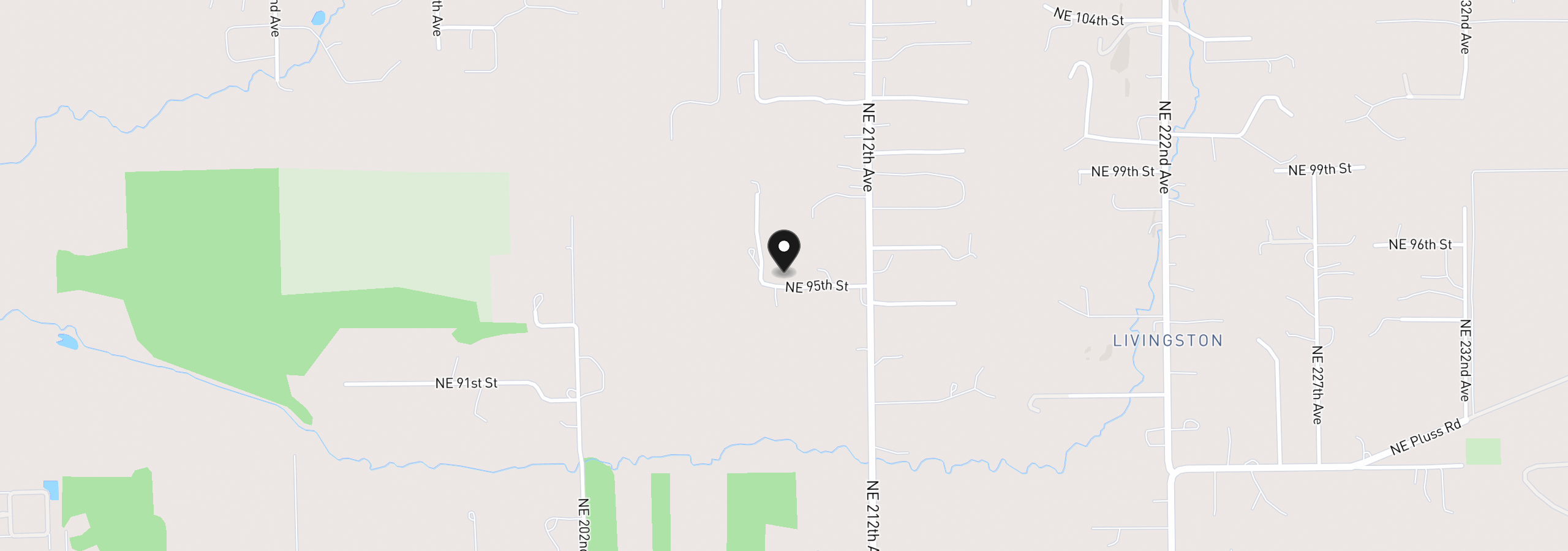 Map showing the location of 9511 NE 208th Ave, Vancouver, Wa 98682