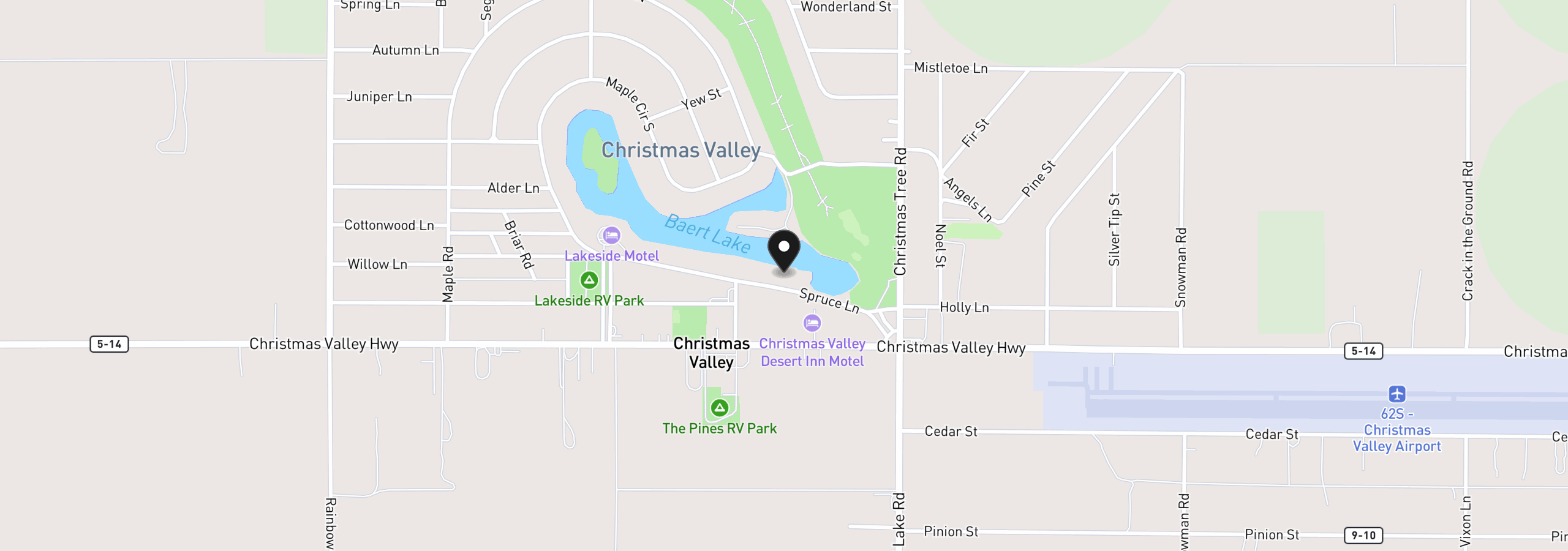 Map showing the location of Spruce Tl 600, Christmas Valley, OR 97641