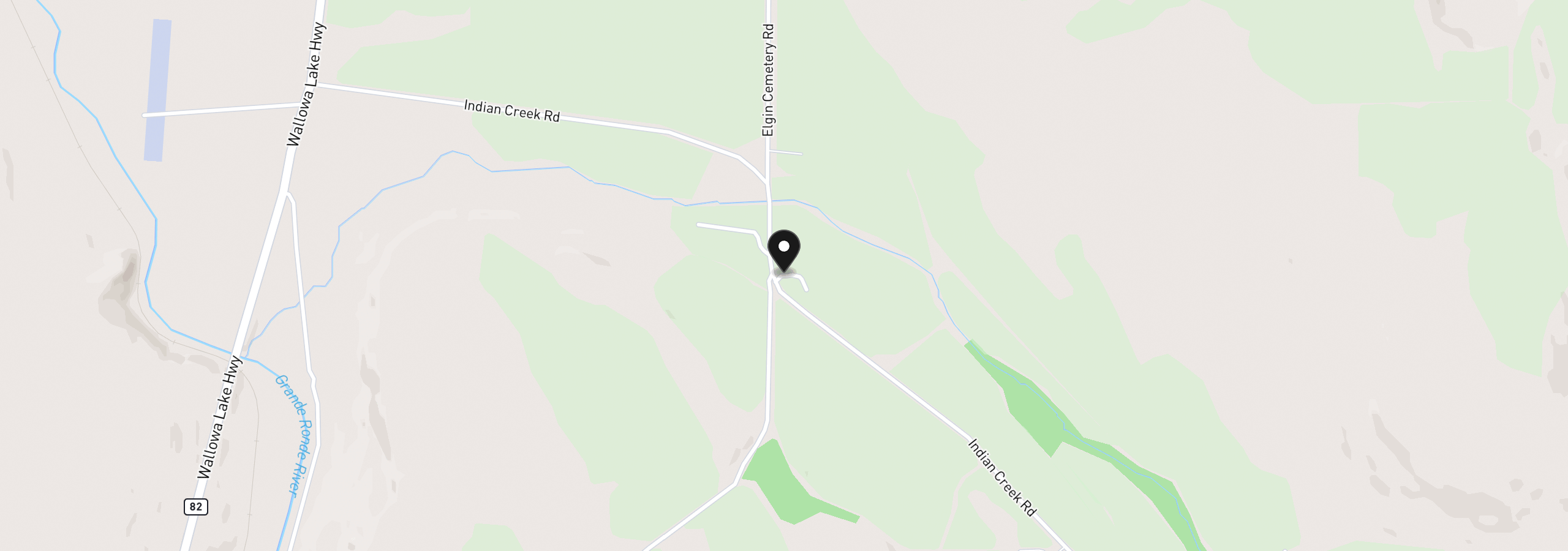 Map showing the location of 68881 Indian Creek Rd, Elgin, OR 97827