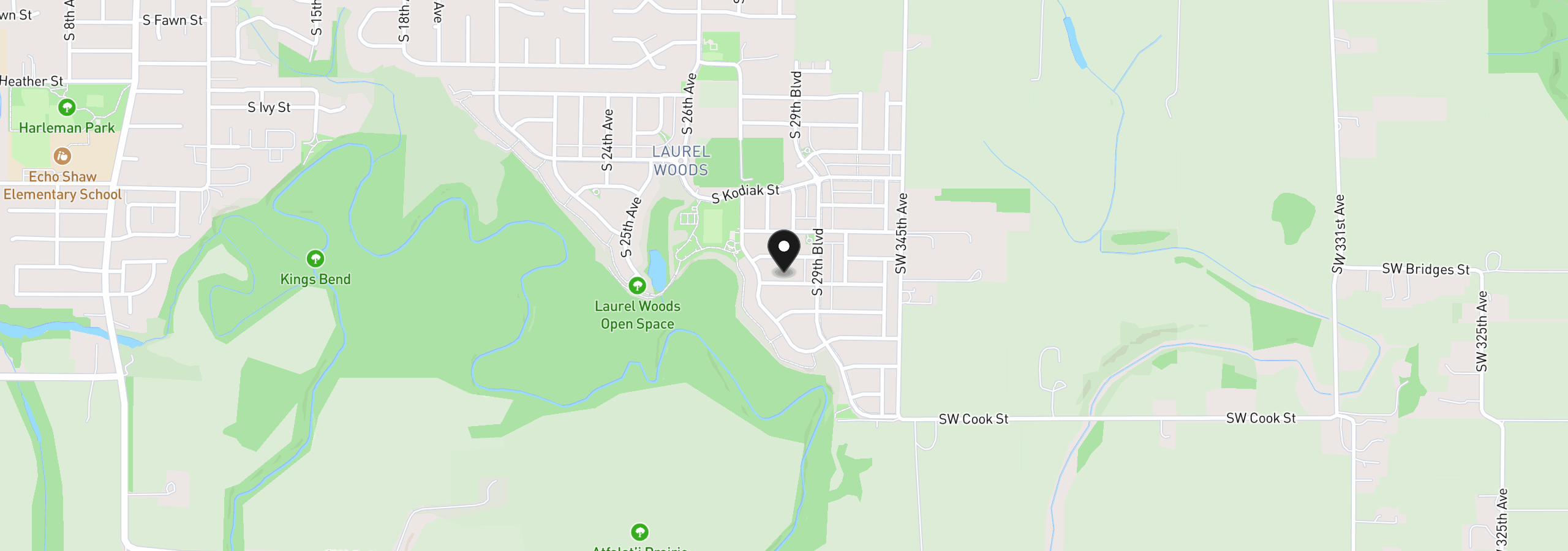 Map showing the location of 2854 S Oleander St, Cornelius, OR 97113