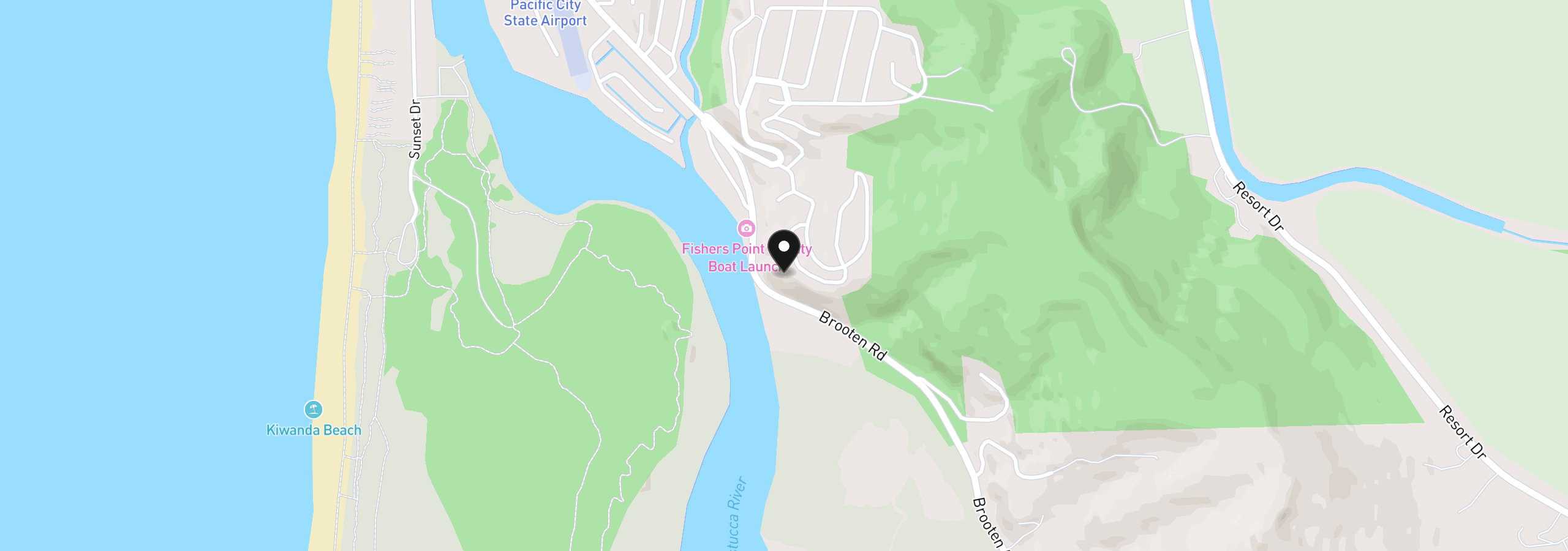 Map showing the location of 7400 Kingfisher Loop 53, Pacific City, OR 97135