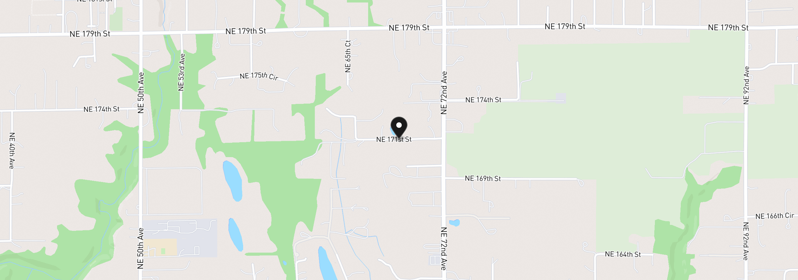 Map showing the location of 3611 NE 171st Way, Vancouver, Wa 98686