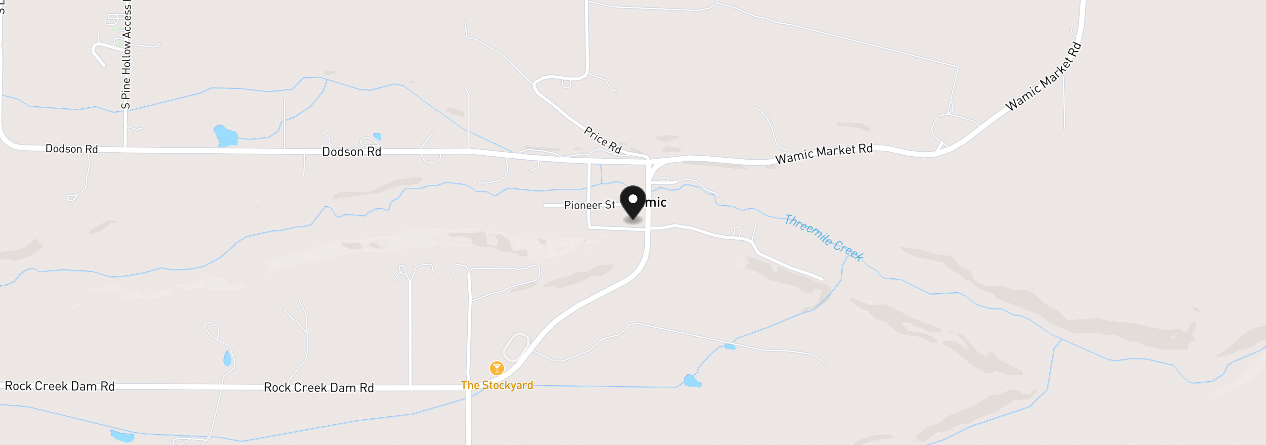 Map showing the location of 80199 Emigrant St, Wamic, OR 97063