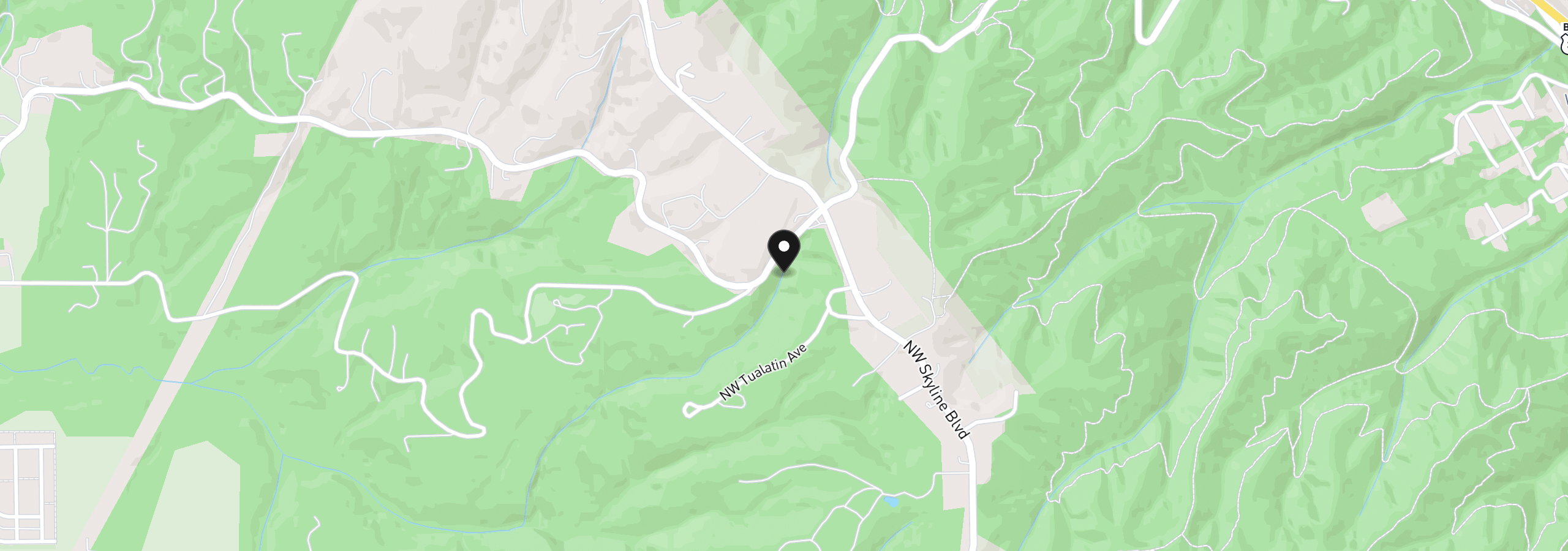 Map showing the location of E Side NW Germantown Rd, Portland, OR 97229