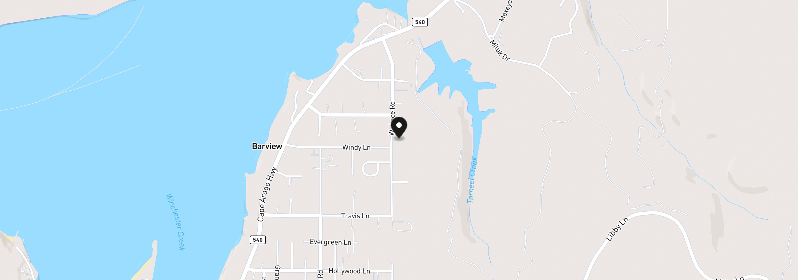 Map showing the location of 63817 Wallace Rd, Coos Bay, OR 97420